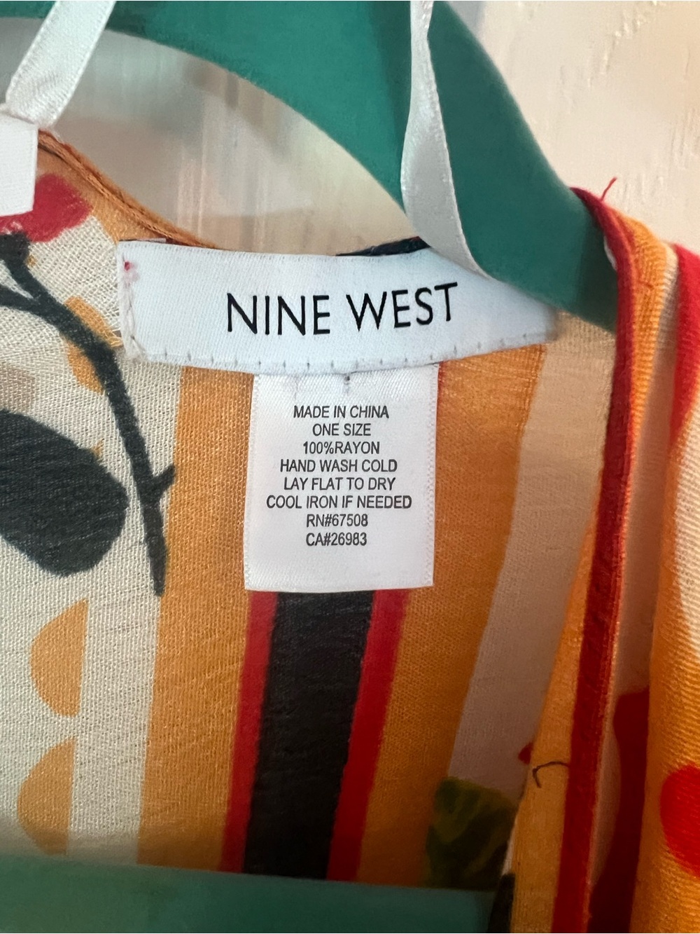 Nine West Vibrant Floral Multi-Color Kimono Wrap - Floral Pattern - Picture 3 of 4